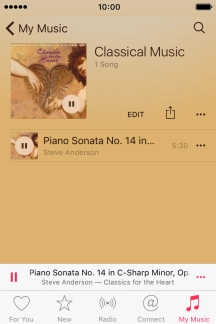 Press the dots next to the song title. Press the dots next to the song title.