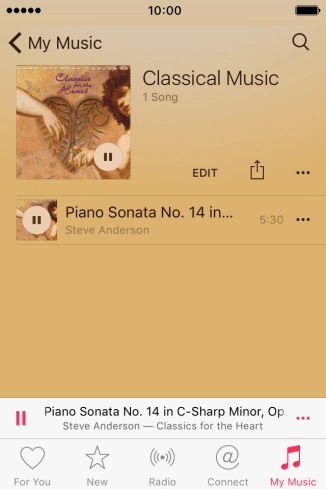 Press the dots next to the song title. Press the dots next to the song title.