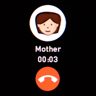 Press the end call icon to end the call and return to the home screen.