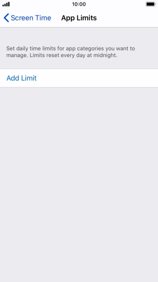 Press Add Limit.