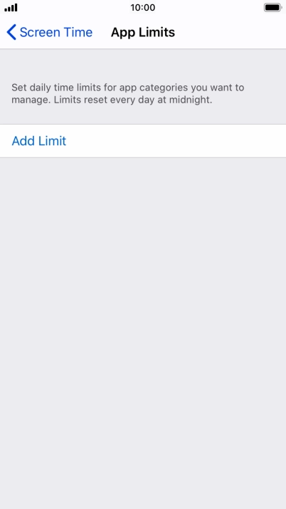 Press Add Limit.