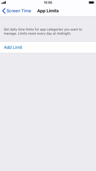 Press Add Limit.