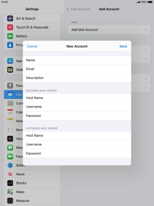 Press Save. Your email account has now been set up. To select more settings for incoming and outgoing server, proceed with the following steps.
