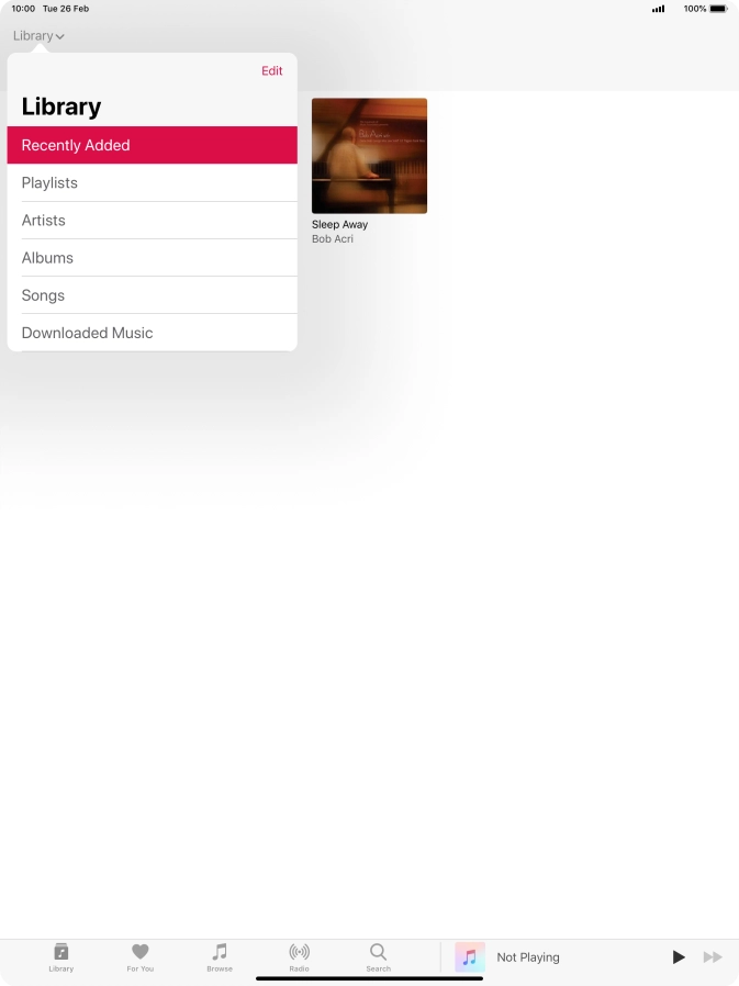 Press Playlists.