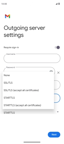Press SSL/TLS.