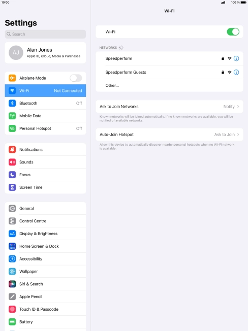 Press the required Wi-Fi network and key in the password for the Wi-Fi network. Press the required Wi-Fi network and key in the password for the Wi-Fi network.