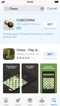 Press the required app. Press the required app.