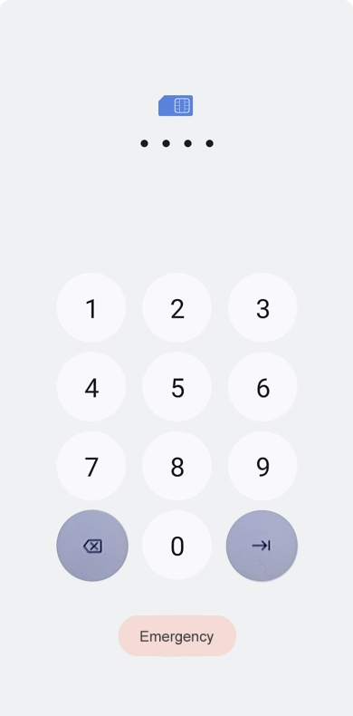 If your SIM is locked, key in your PIN and press arrow right.