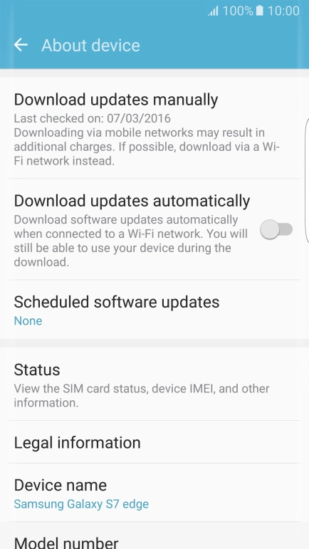Press Download updates manually. If a new software version is available, it's displayed. 
Follow the instructions on the screen to update the phone software.