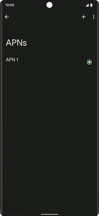 Press the new data connection icon.