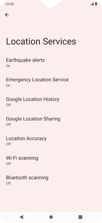 Press Location Accuracy.