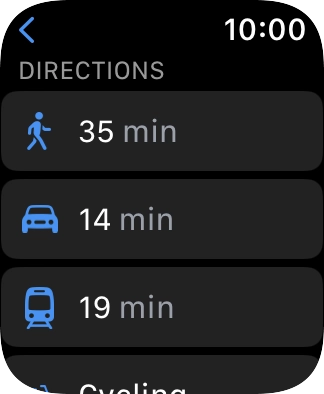Press the required mode of transportation. Press the required mode of transportation.