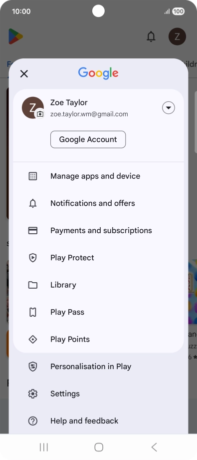 Press Manage apps and device.