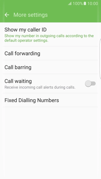 Press the indicator next to 