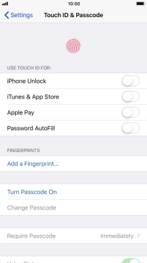 Press Add a Fingerprint... and follow the instructions on the screen to add your fingerprint.