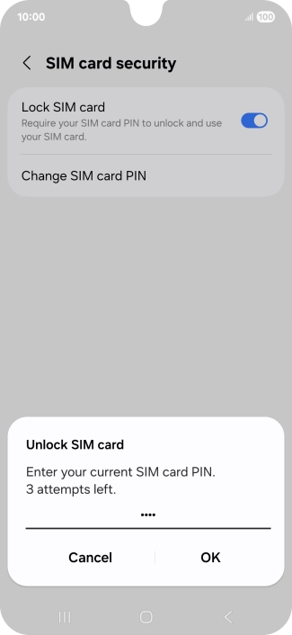Key in your PIN and press OK.