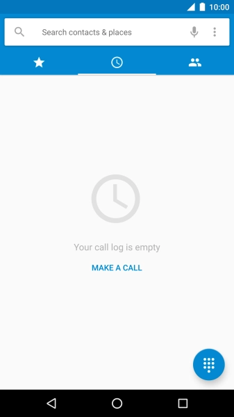 Press the keypad icon.