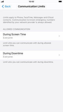 Press During Screen Time.