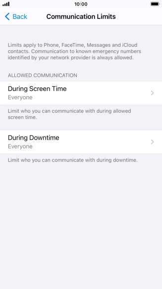 Press During Screen Time.