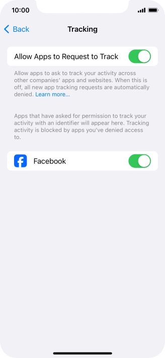 Press the indicator next to 
