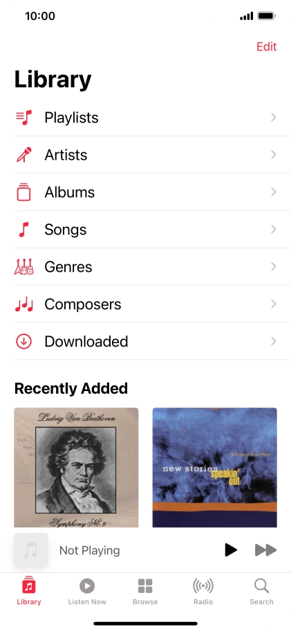 Press Playlists.