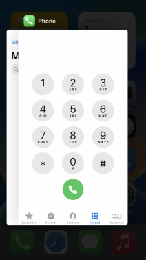 Slide upwards on the required application to end it.