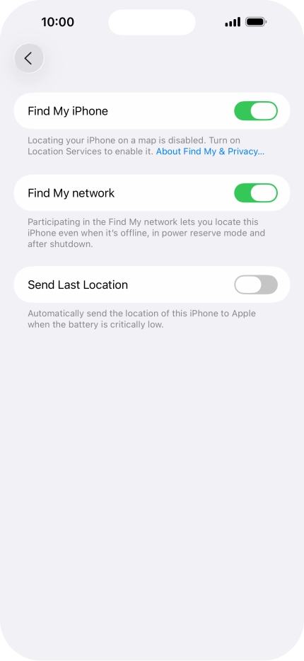 Press the indicator next to Press the indicator next to