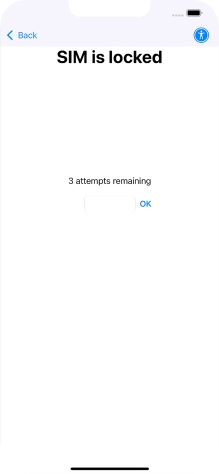 If your SIM is locked, key in your PIN and press OK.