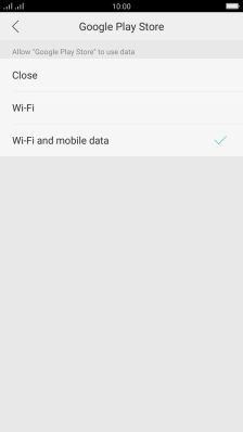 Press the required setting.