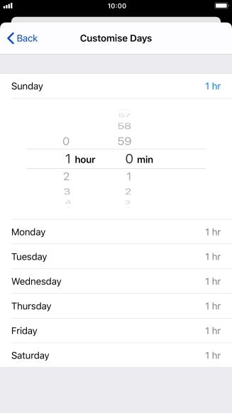 Select the required time limit. Select the required time limit.
