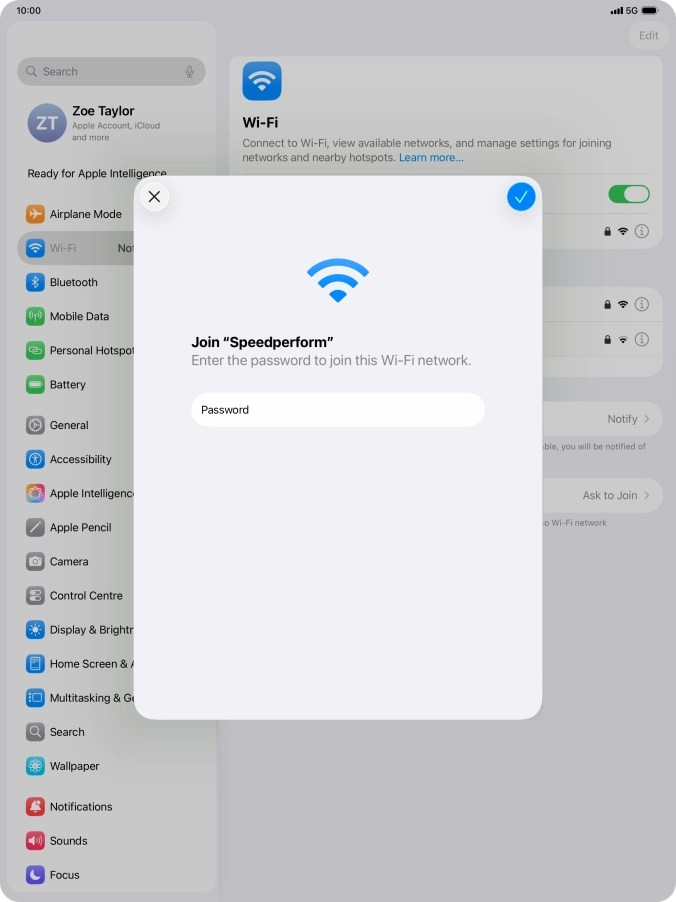 Press the confirm icon. Press the confirm icon.