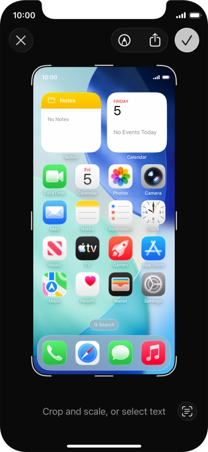 Follow the instructions on the screen to edit and save your screenshot. Follow the instructions on the screen to edit and save your screenshot.