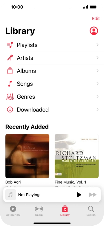 Press Playlists.