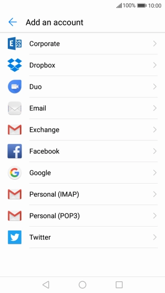 Press Google.