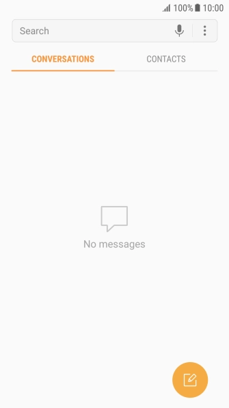 Press the new message icon. Press the new message icon.