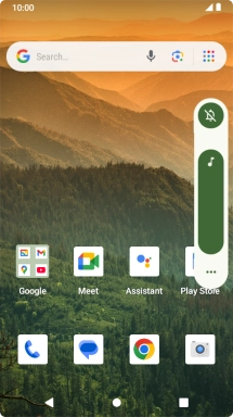 Press the silent mode icon. Press the silent mode icon.