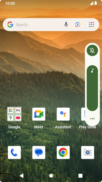 Press the silent mode icon. Press the silent mode icon.