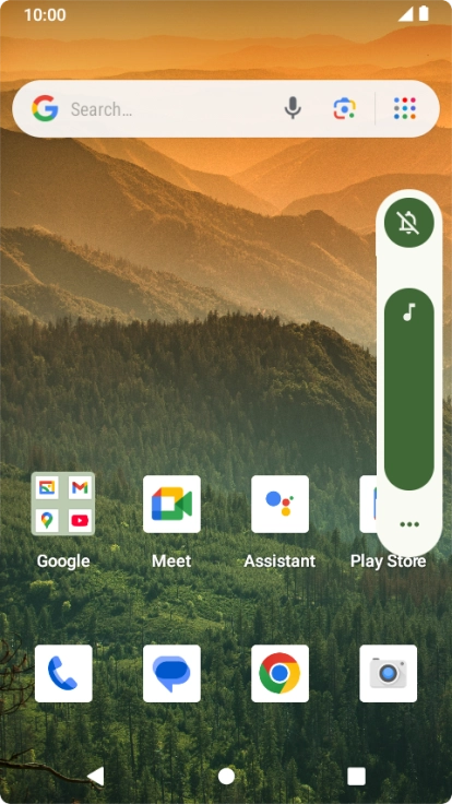 Press the silent mode icon. Press the silent mode icon.