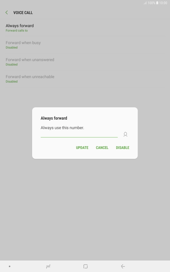 Press DISABLE.