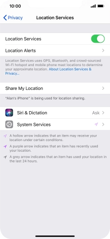 Press the required app. Press the required app.
