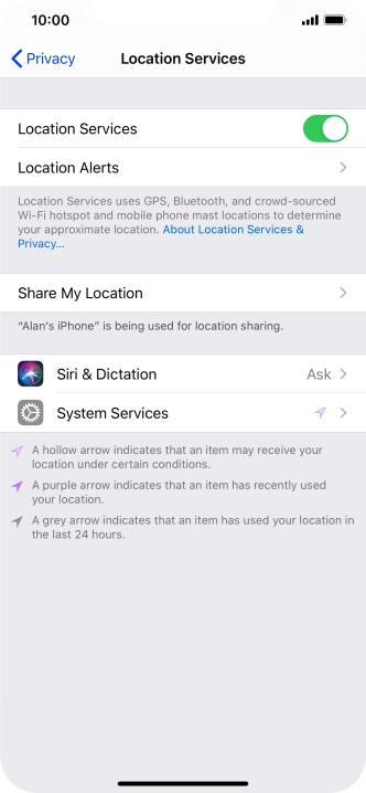 Press the required app. Press the required app.