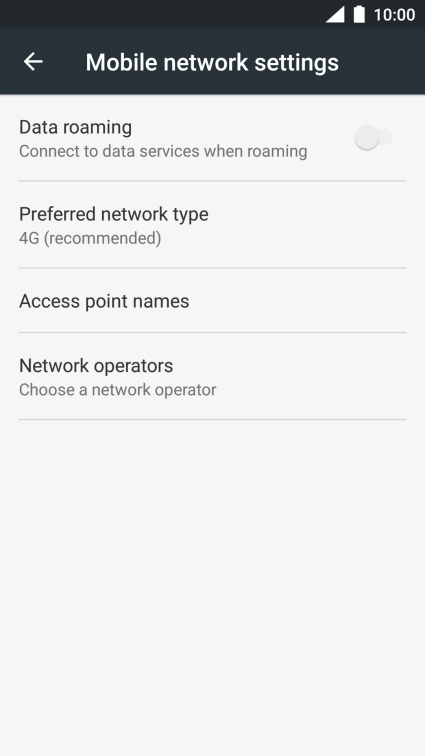 Press Access point names.