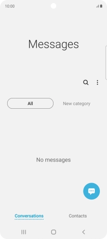 Press the new message icon. Press the new message icon.