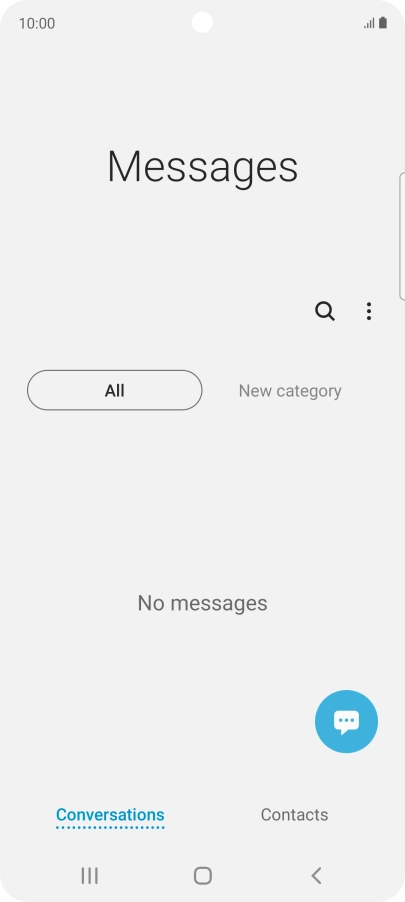 Press the new message icon. Press the new message icon.