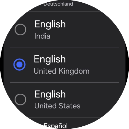 Press the required language. Press the required language.