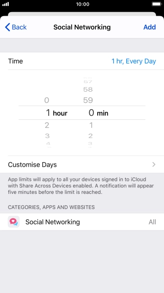 Press Customise Days. Press Customise Days.