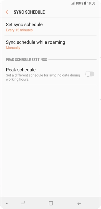 Press Set sync schedule.