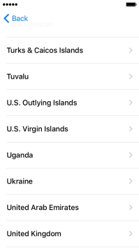 Press the required country or area.