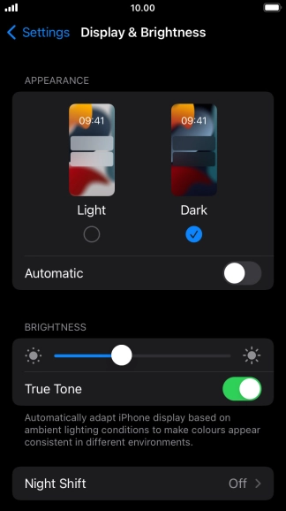 Press the indicator next to Press the indicator next to