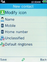 Select Modify icon and press the Navigation key.